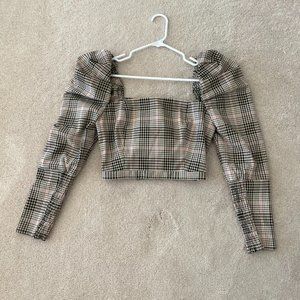 Mare Mare Puff Sleeve Cropped Blouse - Size M, NWT